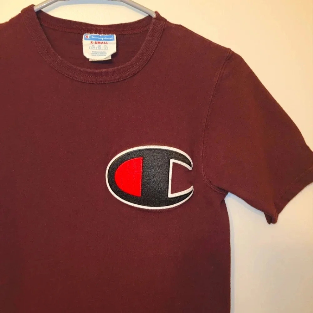 Champion Burgundy Tee Men's size X-Small LOT-F